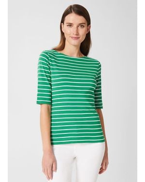 Hobbs Katie Button Back Top - Green