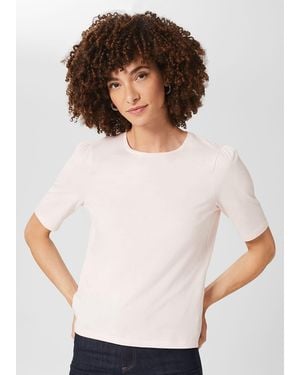 Hobbs Eva Puff Sleeve Tee - White