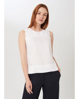 Hobbs Finley Linen Top - White