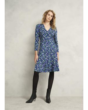 Hobbs Petite Demi Jersey Dress - Blue