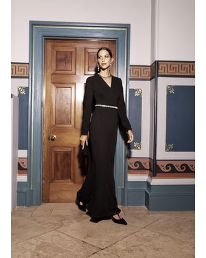 Hobbs Meryl V Neck Maxi Dress - Black
