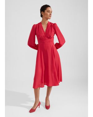 Hobbs Adrianna Midi Dress - Red
