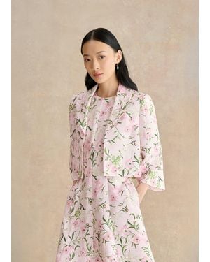 Hobbs Lana Floral Jacquard Jacket - Natural