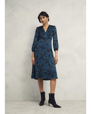 Hobbs Romina Dress - Blue