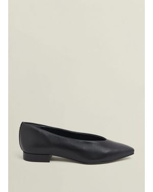 Hobbs Asher Leather Ballerinas - Black