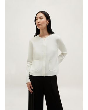 Hobbs Thea Knitted Cardigan - White