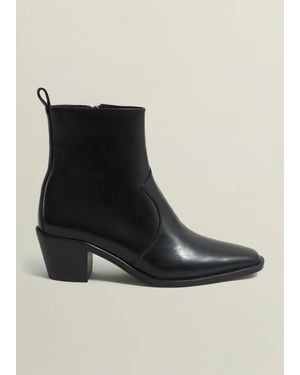 Hobbs Frankie Leather Western Boots - Black