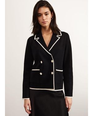 Hobbs Hatfield Cotton Wool Jacket - Black