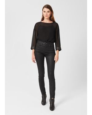 Hobbs Gia Coated Skinny Jeans - Black