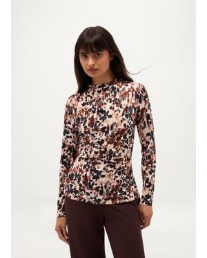 Hobbs Oriana Printed Ruched Top - Multicolour