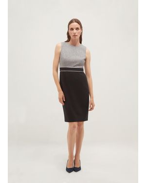 Hobbs Edie Match Back Dress - Natural
