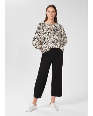 Hobbs Zadie Jersey Cropped Trousers - White