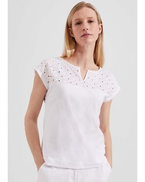 Hobbs Helena Broderie Top - White