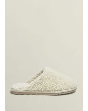 Hobbs Shearling Mule Slippers - Natural