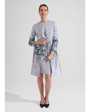 Hobbs Sofia Jacquard Coat - White