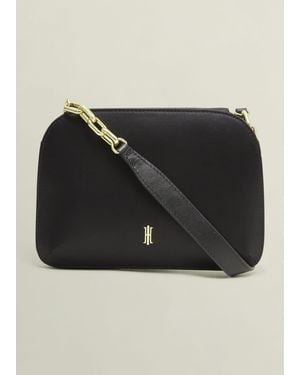 Hobbs Milan Satin Clutch Bag - Black