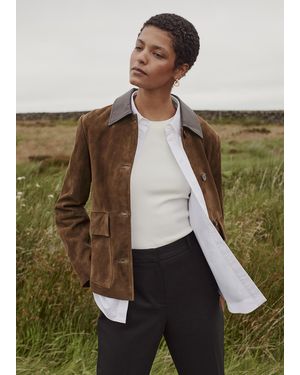 Hobbs Sarah Suede Jacket - Brown