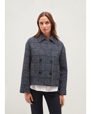 Hobbs Stefania Cotton Wool Blend Coat - Grey