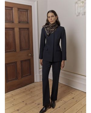 Hobbs Montrose Wool Blend Trousers - Brown