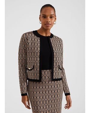 Hobbs Perrie Knitted Jacket - Brown