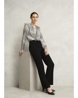Hobbs Rosana Ruffle Top - Natural