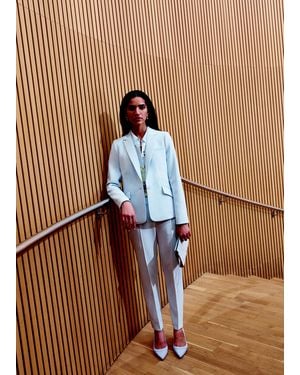 hobbs cigarette trousers Hobbs Katia Tapered Trousers in Blue