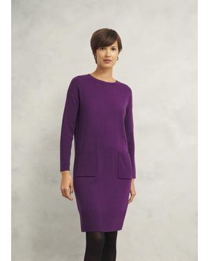 Hobbs Luxurious Wool-Blend Devora Knitted Dress - Purple