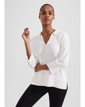Hobbs Madelyn Cotton Blend Jumper - White