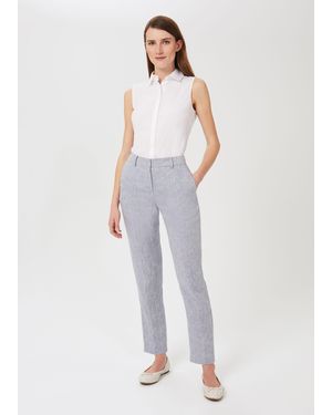 Hobbs Ivana Linen Tapered Trousers - White