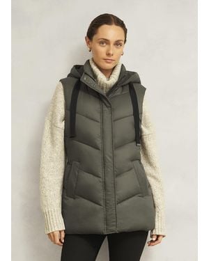 Hobbs Sharni Sleeveless Puffer Coat - Green