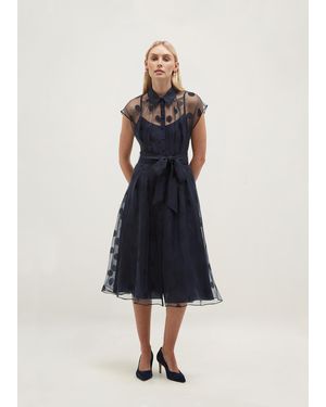 Hobbs Tess Spot Shirt Dress - Blue