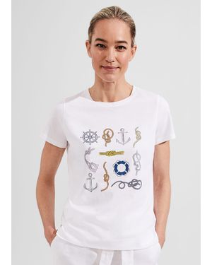 Hobbs Jamie Printed T-Shirt - White