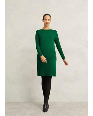 Hobbs Devora Knitted Dress With Cashmere - Green
