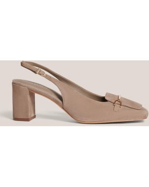 Hobbs Jaida Suede Slingbacks - Natural