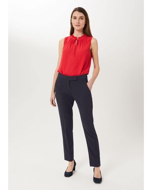Hobbs Leila Slim Trousers With Stretch - Red