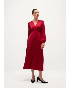 Hobbs Rosabella Textured Satin Dress