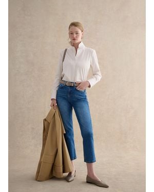 Hobbs Andra Stripe Shirt - Blue