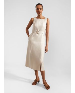 Hobbs Roberta Linen Dress - Natural