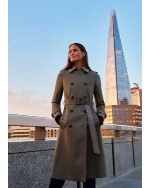 Hobbs Etty Shower Resistant Trench Coat - Blue