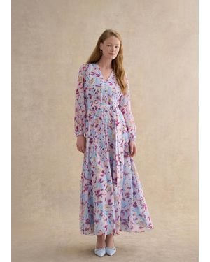 Hobbs Petite Thea Tie Belted Dress - Multicolour