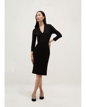 Hobbs Petite Lea Pique Skirt - Black