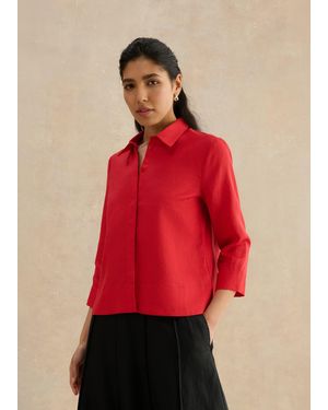 Hobbs Nita Linen Shirt - Red