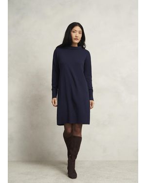 Hobbs Audrey Knitted Dress - Blue