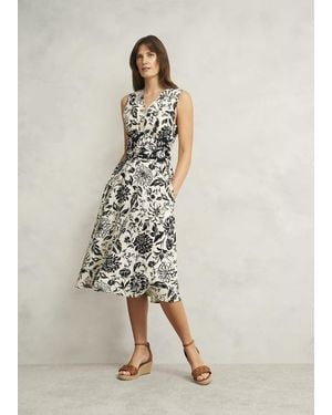 Hobbs Teagan Linen Dress - Natural