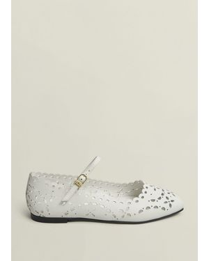 Hobbs Chrissy Cut Detail Mary Janes - Natural
