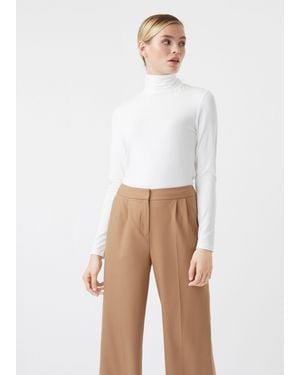 Hobbs 'mischa' Roll Neck Top - White