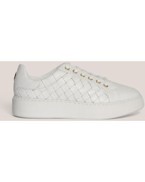 Hobbs Ada Woven Leather Trainers - Natural