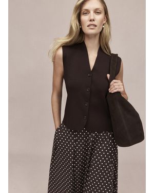Hobbs Fran Ribbed Knitted Vest - Multicolour