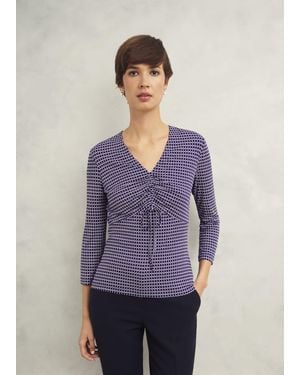 Hobbs Simmy Printed Top - Purple
