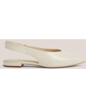 Hobbs Natalia Leather Flat Slingbacks - Natural